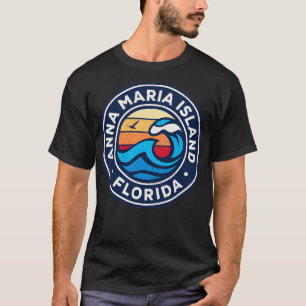 Camiseta Anna Maria Island Florida Fl Ondas Náuticas Ondas 