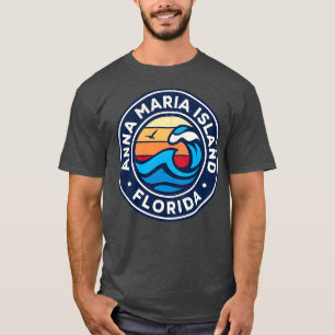 Camiseta Anna Maria Island Florida Fl Ondas Náuticas Ondas 