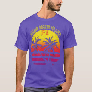 Camiseta Anna Maria Island Florida Vintage Sunset Colors Pa