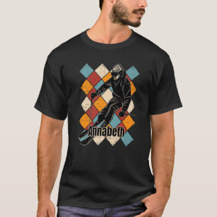 Camiseta Annabeth Skiing Slopes Vintage Skier Name Premium