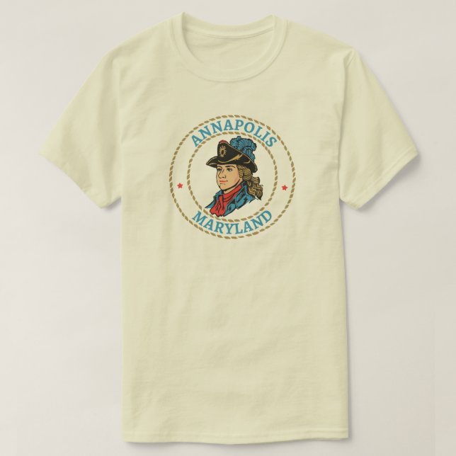 Camiseta Annapolis Maryland Colonial (Frente do Design)