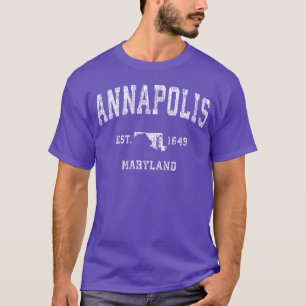 Camiseta Annapolis Maryland Md Atlética Esportes vintage