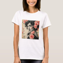 Anne com Rosas Vintage Retro 20s