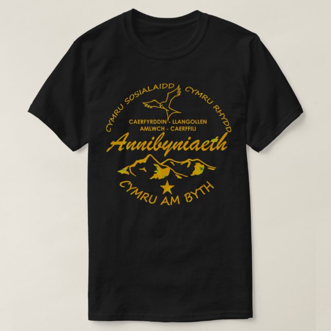 Camiseta Annibyniaeth Cymru am Byth (Frente do Design)