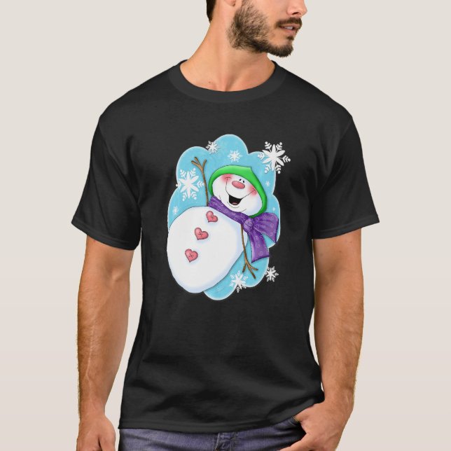Camiseta Annie Lang Go Snow Snowman (Frente)