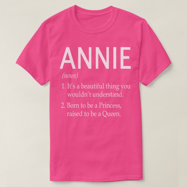 Camiseta Annie Name Gift (Frente do Design)