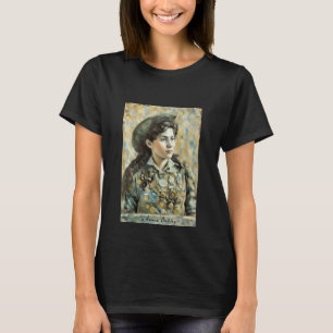 Camiseta Annie Oakley atiradora feminina arte de cowgirl do