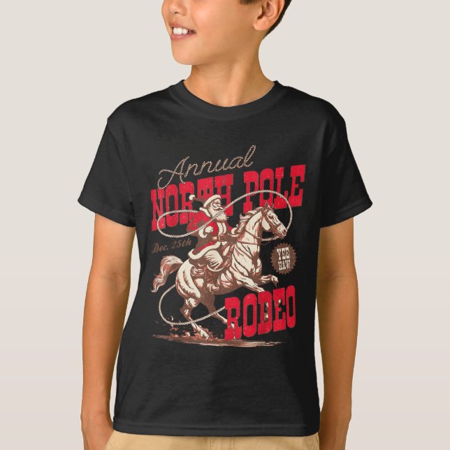 Camiseta Annual North Le Rodeo Cowboy Santa Howdy Christmas (Frente)