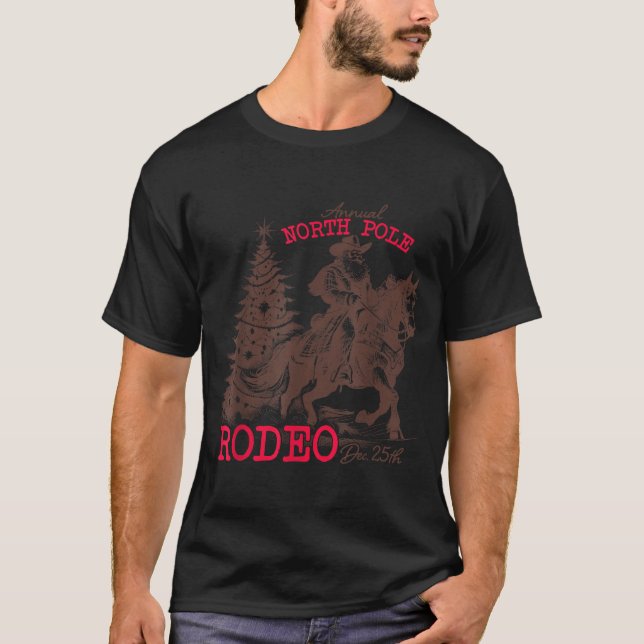 Camiseta Annual North Le Rodeo Santa Western Cowboy Christm (Frente)