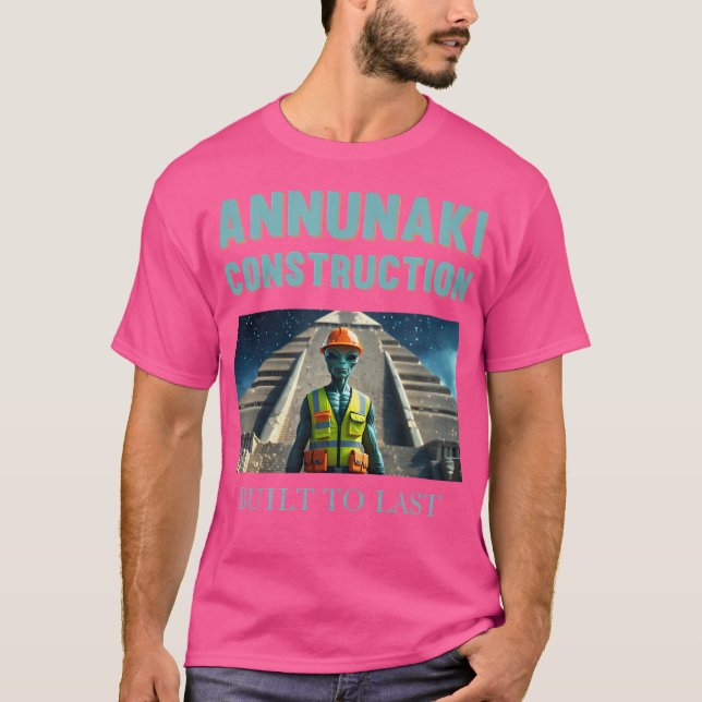 Camiseta Annunaki Construction Funny Alienígena Ufo (Frente)