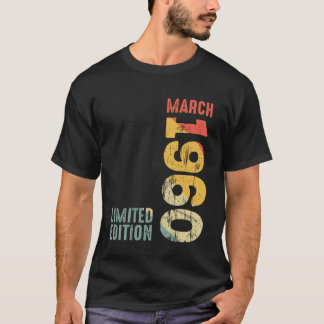 Camiseta Ano 1960 Março 1960 Retro 1960 Vintage 1960 Desde