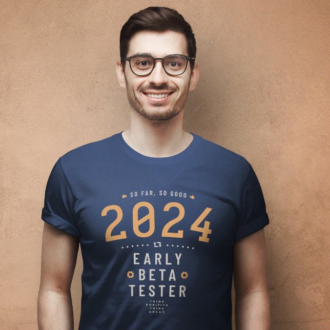 Camiseta Ano 2024 Beta Tester Engraçado (Year 2024 Beta Tester Funny Geek T-Shirt)