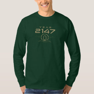 Camiseta Ano 2147 Ficção Científica Cyberpunk Futurista