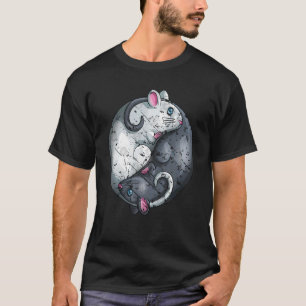 Camiseta Ano 2 do Feliz Ano Chinês de Rat Ying Yang