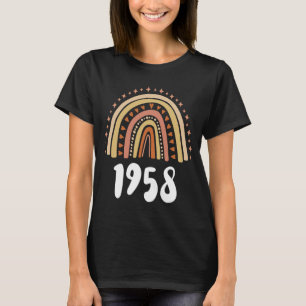 Camiseta Ano Arco-Íris Laranja De Nascimento De 1958