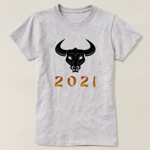 Camiseta Ano chinês da silhueta Ox 2021