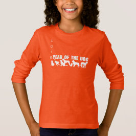 Camiseta Ano Chinês de O Cachorro Costumava 2018 Menina Tee