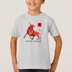 Camiseta Ano Chinês do Ox Ano Personalizado