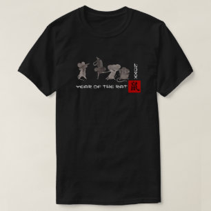 Camiseta Ano Chinês do Rato Ano Personalizado