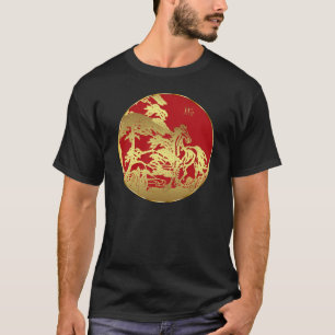 Camiseta Ano chinês do t-shirt do ano novo do cavalo