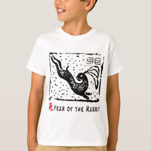 Camiseta Ano chinês do t-shirt do coelho