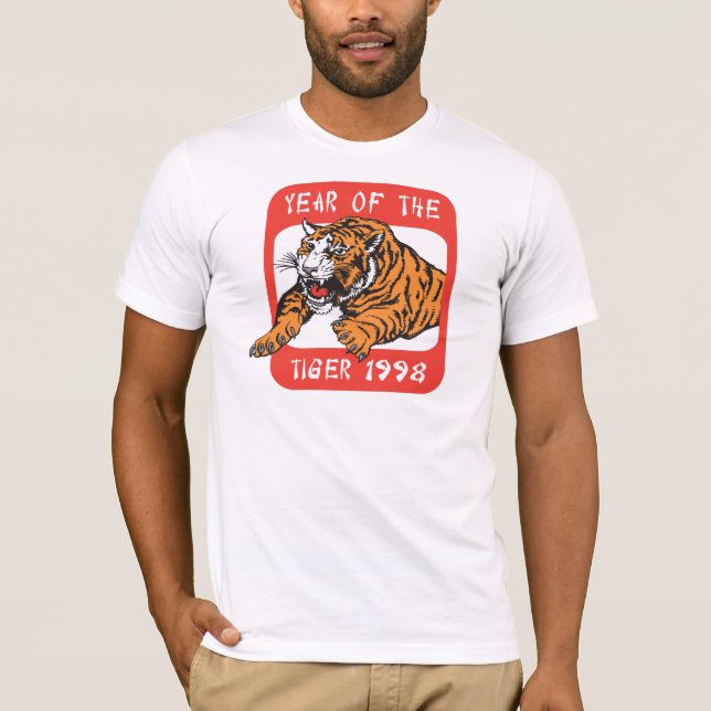 Camiseta Ano chinês dos t-shirt do tigre 1998 (Frente)