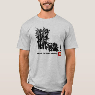 Camiseta Ano chinês feito sob encomenda do ano   do macaco