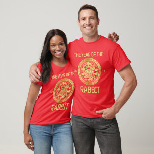 Camiseta Ano chinês personalizado do coelho 2023