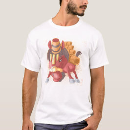 Camiseta Ano da Aquarela do Cavalo, Samurai