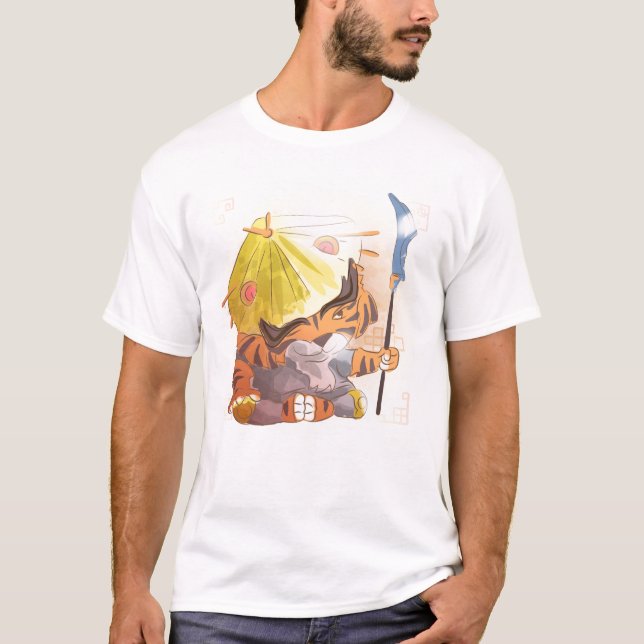 Camiseta Ano da Aquarela do Tigre, Samurai (Frente)