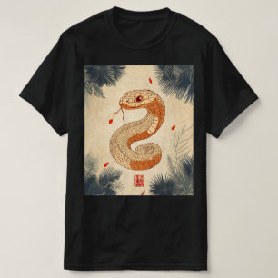 Camiseta Ano da Cobra Maiúscula Felicidade Dupla