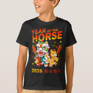 Camiseta Ano da Mulher do Cavalo 2026 Ano Novo Chinês Lingo