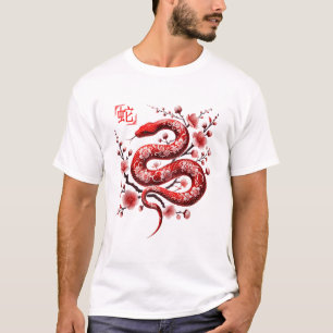 Camiseta Ano da Serpente 2025 Ano Novo Lunar Chinês  