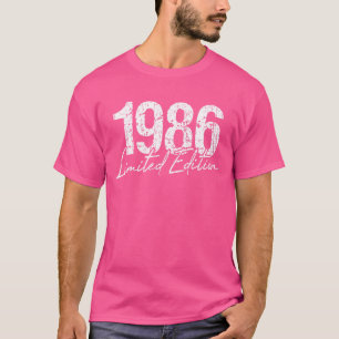 Camiseta Ano De Aniversário Retroativo 1986 Vintage Usada