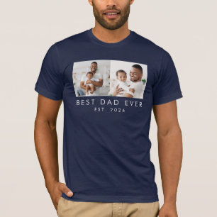 Camiseta Ano de Fundação 2 Fotos Melhor Pai do Mundo