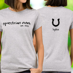 Camiseta Ano de Fundação da Mãe Equestre de Roteiro Moderno