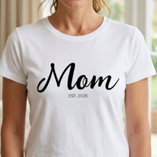 Camiseta Ano de Fundação Mãe Rosto Preto