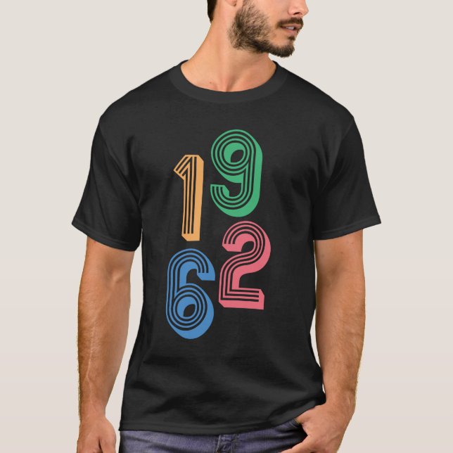 Camiseta Ano de nascimento - 1962 - 60º aniversário Present (Frente)