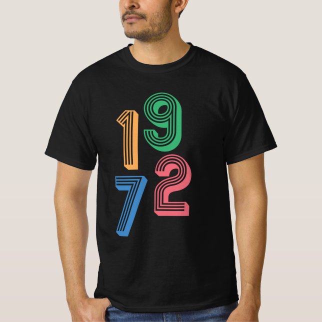 Camiseta Ano de nascimento - 1972 - 50º aniversário do T-Sh (Frente)