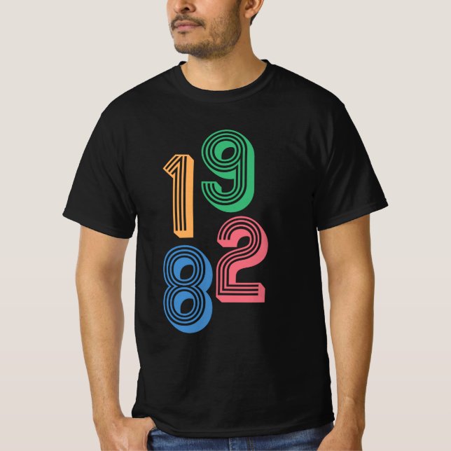 Camiseta Ano de nascimento - 1982 - aniversário de 40 anos  (Frente)