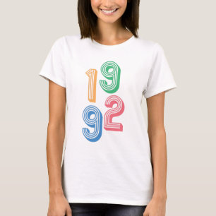 Camiseta Ano de nascimento - 1992 - aniversário de 30 anos