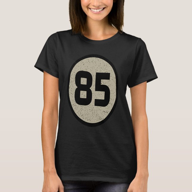 Camiseta Ano de Nascimento de 1985 Geek Retro Science Nerd  (Frente)