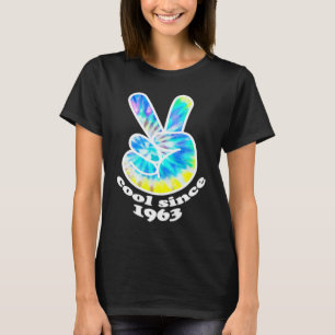Camiseta Ano de Nascimento Legal Desde 1963 Tie Dye Peace
