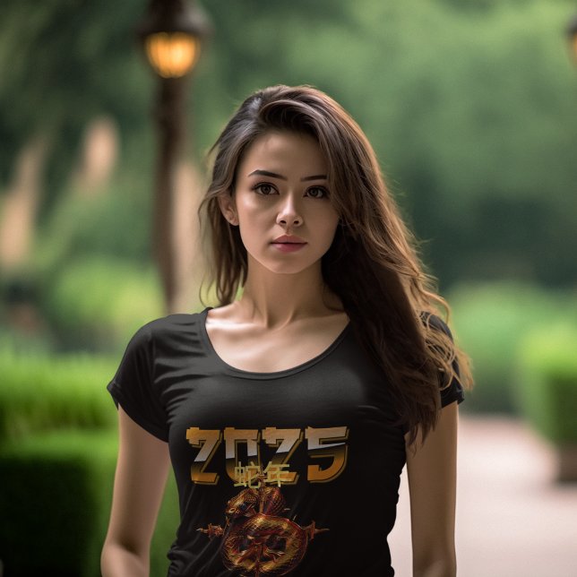 Camiseta Ano Do 蛇 2025 年 Zodiac Chinês (Criador carregado)