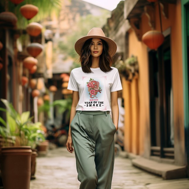 Camiseta Ano Do 蛇 De Arte Japonês 2025 年 (Criador carregado)