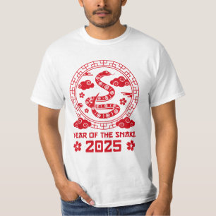 Camiseta Ano do Ano Novo Chinês em Cobra de 2025