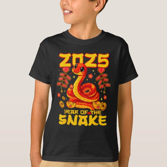 Camiseta Ano Do Ano Novo Do Cobra 2025 (Frente)