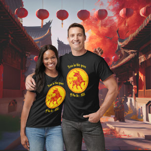 Camiseta Ano do Ano Novo do Zodíaco chinês Ox