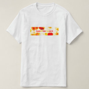 Camiseta Ano do Banner Bokeh Pig 2019