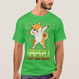 Camiseta Ano do Cachorro 2018, Dabbing Shiba Inu Chinese Ne